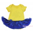 Yellow Baby Bodysuit Royal Blue Satin Pettiskirt JS4659